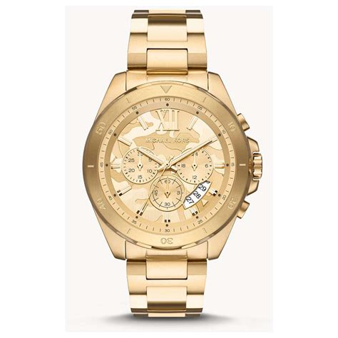 michael kors brecken men's watch|Michael Kors gold mesh watch.